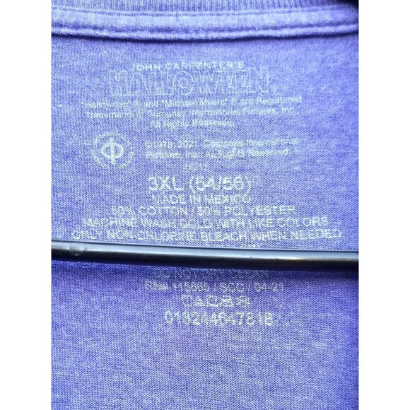 Michael Myers John Carpenter's Halloween Horror Movie T-Shirt Purple Size 3XL - Picture 3 of 4